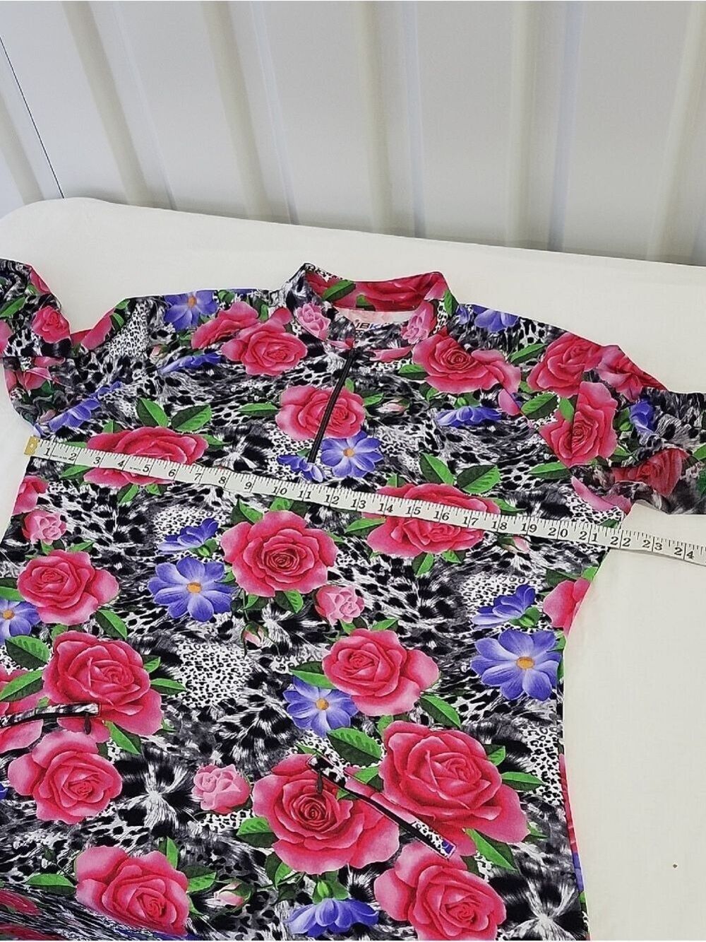 IBKUL Jovanna Vibrant Floral Print Long Sleeve Dress Size XL Golf Outdoor UPF50+ - Picture 7 of 8
